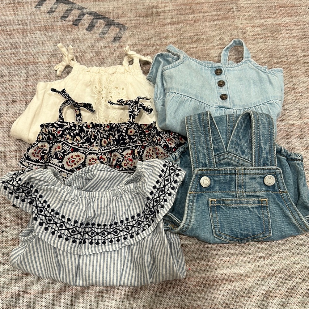 Old Navy Bundle of Rompers and Dress